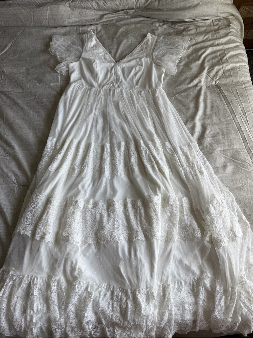 Torrid Ever After White Lace Bridal Boho Maxi Dress (16)